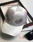 Fashion White Embroidery Dragon Pattern Decorated Baseball Cap