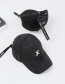 Fashion Black Embroidery Letter Pattern Decorated Baseball Cap