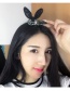 Fashion Black Rabbit Ears Decorated Pure Color Hairpin