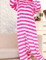 Fashion Pink Cat Shape Decorated Simple Nightgown