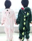 Fashion Pink Dinosaur Shape Decorated Simple Chid Nightgown
