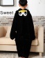 Fashion Black Penguin Shape Decoratedchid Nightgown
