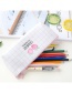 Fashion White+pink Strawberry Pattern Decorated Pure Color Pencil Case