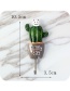 Fashion Gray Cactus&bear Shape Decorated Color Matching Sticky Hook