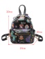 Fashion Black Printing Mark Pattern Decorated Pure Color Backpack