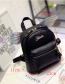 Fashion Black Wings Decorated Pure Color Backpack