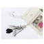 Fashion White +black Feather&long Tassel Pendant Decorated Simple Necklace