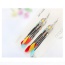 Elegant Multi-color Beads&feather Pednat Decorated Simplle Earring