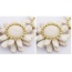 Fashion White Beads Decorated Flower Shape Design Necklace