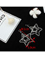 Fashion Silver Color Hollow Out Star Shape Pure Color Earrings
