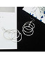 Fashion Silver Color Hollow Out Round Shape Pure Color Earrings