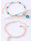 Fashion Blue Heart Shape Decorated Bracelet
