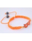 Fashion Orange Mask Shape Decorated Weave Simple Bracelet