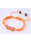 Fashion Orange Mask Shape Decorated Weave Simple Bracelet