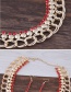 Fashion Red+gold Color Diamond Decorated Simple Jewelry Set
