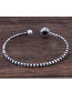 Fashion Silver Color Ball Shape Decorated Opening Bracelet