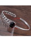 Fashion Silver Color Buckle Shape Decorated Opening Bracelet