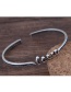 Fashion Silver Color Love Letter Shape Decorated Opening Bracelet