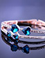 Fashion Sapphire Blue Heart Shape Decorated Simple Bracelet