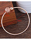 Fashion Rose Gold Round Ball Decorated Hollow Out Bracelet