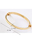 Fashion Gold Color Pure Color Decorated Simple Bracelet