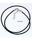 Trendy Black Pure Color Decorated Simple Necklace
