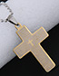 Trendy Yellow Cross Pendant Decorated Simple Necklace