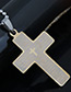Trendy Yellow Cross Pendant Decorated Simple Necklace