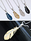 Trendy Yellow Feather Pendant Decorated Simple Necklace