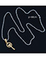 Trendy Gold Color+silver Color Key&lock Pendant Decorated Necklace