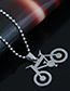 Trendy Silver Color Bike Shape Pendant Decorated Simple Necklace