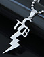 Trendy Silver Color Lightning Shape Pendant Decorated Necklace