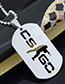 Trendy Silver Color Gs Live Game Pattern Decorated Simple Necklace