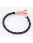 Personlity Black Hand-woven Decorated Bracelet
