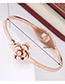Fashion Rose Gold Flower Shape Decorated Bracelet