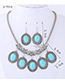 Fashion Red Oval Shape Gemstone Decorated Jewelry Sets