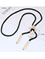 Trendy Black Triangle Shape Decorated Simple Necklace