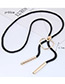 Trendy Black Heart Shape Decorated Simple Necklace