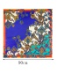 Fashion Sapphire Blue Cashew Nuts Pattern Decorated Square Shape Scarf