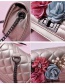 Fashion Multi-color Pearl&flower Decorated Square Shape Pure Color Shoulder Bag