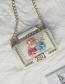 Fashion Pink Flower&chain Decorated Pure Color Shoulder Bag