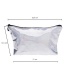 Fashion Silver Color Pure Color Decorated Waterproof Cosmetic Bag