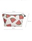 Fashion White Watermelon Pattern Decorated Cosmetic Bag