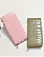 Fashion Pink Pure Color Decorated Wallet