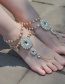Fashion Silver Color Diamond Decorated Water Drop Shape Pure Color Anklet