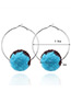 Fashion Yellow+black Circular Ring Shape Decorated Ball Pure Color Pom Earrings