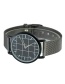 Fashion Black Plaid Pattenr Decorated Pure Color Watch