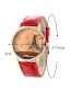 Fashion Plum Red Tower Pattern Decorated Pure Color Watch