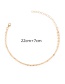 Fashion Gold Color Sequins Decorated Double Layer Pure Color Anklet