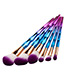 Fashion Pink+blue Color Matching Decorated Simple Makeup Brush(6pcs)